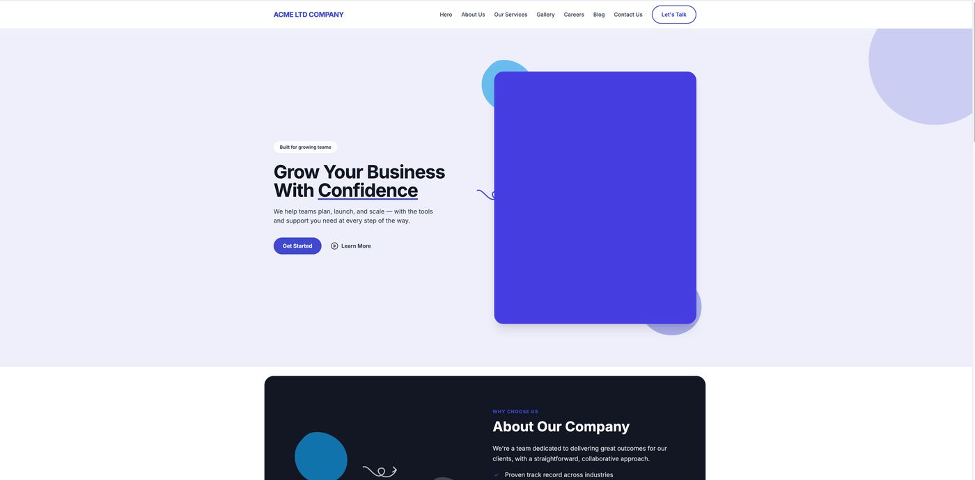 HRM PLUS Public company site generated from the built-in CMS