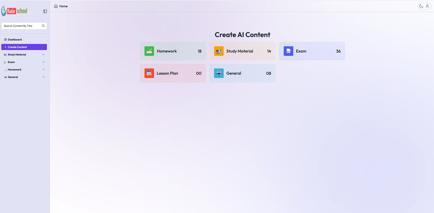 Student list with class, section and department filtering